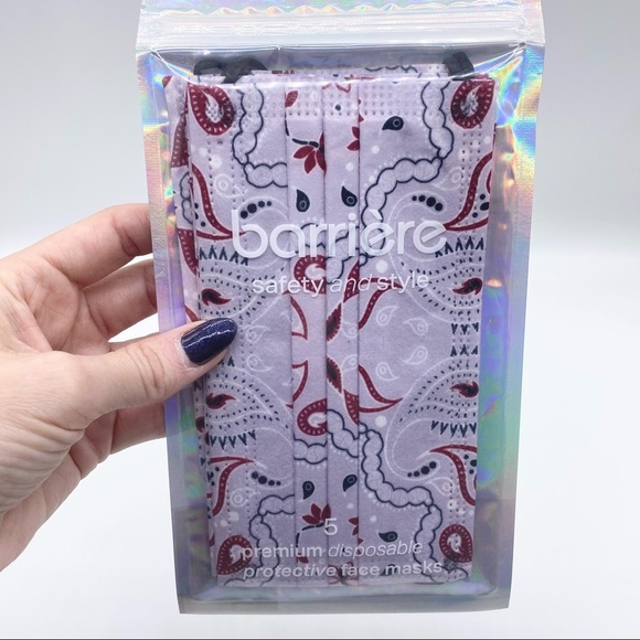 NWT-Barrierre-5 Disposable Premium Bandana Mask - Picture 2 of 6
